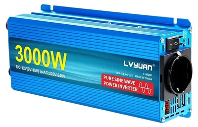 Productafbeelding van Omvormer, zuivere sinusgolf, dubbele USB-laadfunctie, 3000W