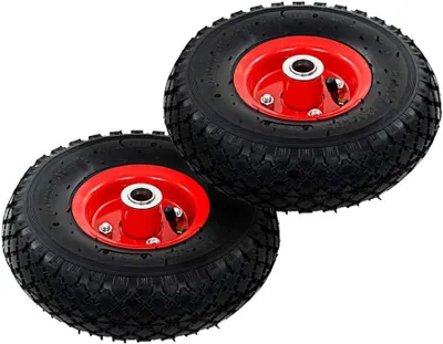 Produktbild von Sackkarrenräder 2er Set 3.00-4 245x82mm Luftreifen für Sackkarren und Transportwagen