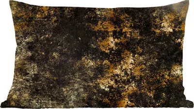 Produktbild von MuchoWow® Zierkissen Sofakissen Wohnzimmer Dekokissen 50x30 cm Gold - Schwarz - Abstrakt - Wohnzimmerdekoration - Polster mit Photo