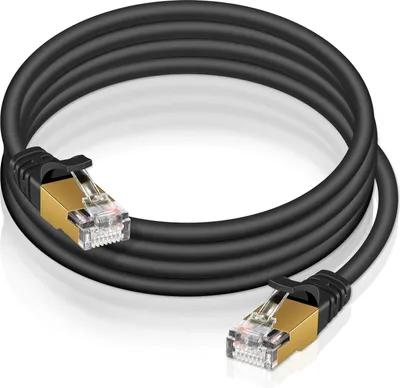 Obrázek produktu pro VERCO 50m CAT 7 síťový kabel patch kabel kulatý kabel RJ45 PC LAN kabel Ethernet kulatý černý