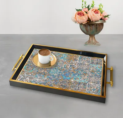 Produktbild von Evila Originals, TPA9857, Tablett, Mehrfarbig, 100 % GLAS, 50 x 29 x 3,5 cm