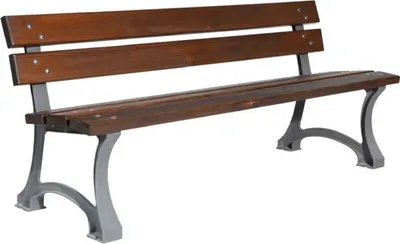 Produktbild von Casa Padrino Industrie Stil Gartenbank Dunkelbraun / Grau 180 cm