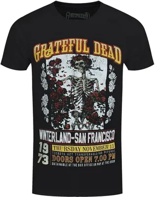 Produktbild von Grateful Dead - T-Shirt für Herren/Damen Uni RO438 (S) (Schwarz)