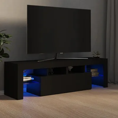 Obrázok produktu pre The Living Store TV skrinka s LED osvetlením čierna 140x36,5x40 cm