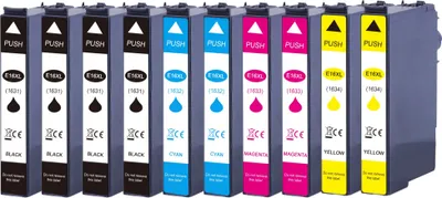 Produktbild von 10er Sparpack ersetzt Epson 16XL (16) Druckerpatronen