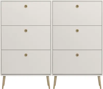 Produktbild von Softline Schuhschrank 6 Klaptüren Weiß.