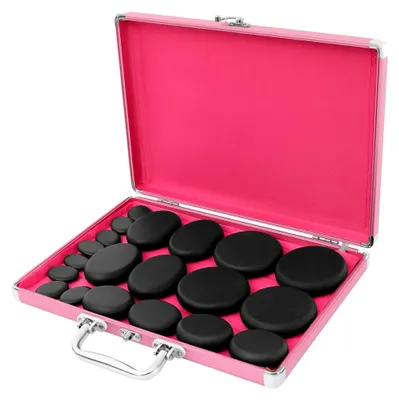 Produktbild von Hot Stone Massage Set mit 18 Massagesteinen und Heizgerät, 60-70°C