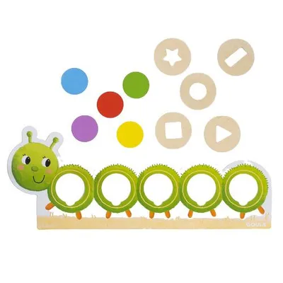 Image de Jumbo Spiele GOULA Raupe, Farben und Formen Lernen, Lernspiel, Kinderspiel, Kinder Spielzeug, 53477
