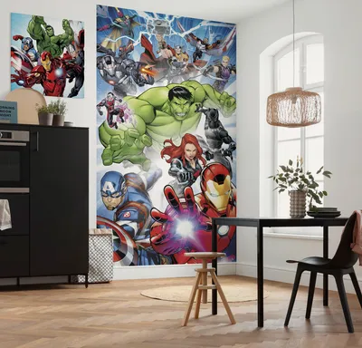 Produktbild von Komar Vlies Fototapete - Marvel Avengers Protect - Größe 150 x 250 cm