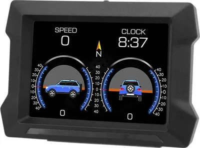 Obrázek produktu pro Univerzální měřící zařízení HUD OBD2 GPS s náklonoměrem a upozorněním na překročení rychlosti pro vozidla