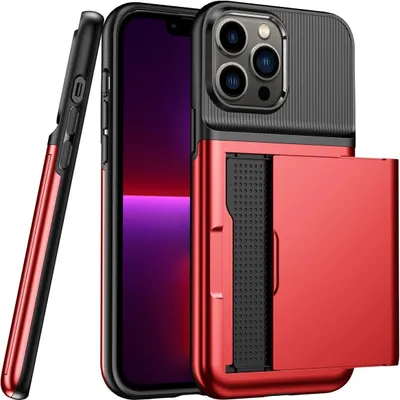 Produktbild von König Design Hülle kompatibel mit Apple iPhone 13 Pro Kunststoff Soft Handyhülle - Handy Case Rot