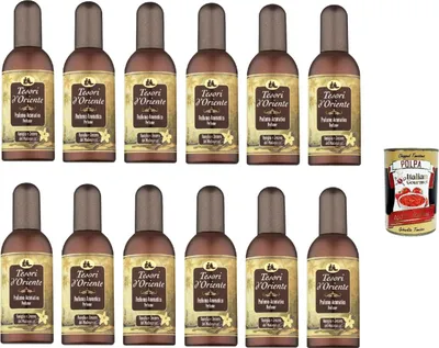 Produktbild von Tesori D'oriente Vaniglia e Zenzero del Madagascar 100ml, Blumiges und umhüllendes Parfüm 12x 100 ml + Italian Gourmet polpa 400gr