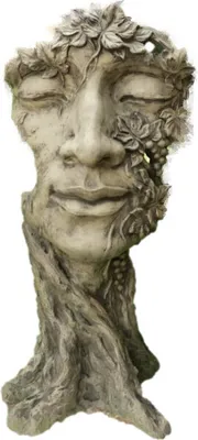 Produktbild von Schöner Großer Waldhüter Bacchus aus Steinguss perfekt für den Garten die Terrasse oder den Vorgarten ist Frostfest Witterungsbeständig und Neu 152cm H, V-118700