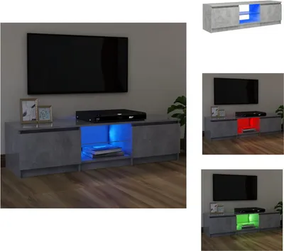 Obrázek produktu pro vidaXL TV skříňka s LED světly betonově šedá 120x30x35,5 cm - TV nábytek