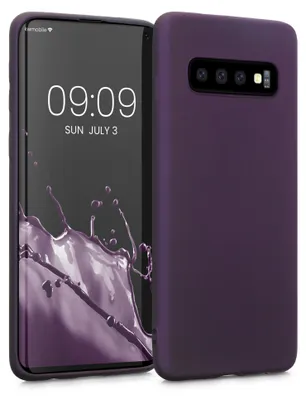 Produktbild von kwmobile Handyhülle für Samsung Galaxy S10 Hülle - Silikon Case metallisch schimmernd - Schutzhülle Cover - Metallic Brombeere