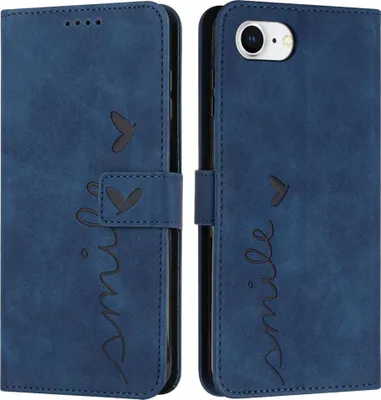 Produktbild von iPhone 16e / 17e Hülle - Coverup Smile Klapphülle - Blau