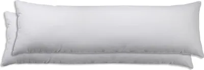 Produktbild von 2er Set Seitenschläferkissen Bezug 40x145 cm weiß Uni Kissenbezug Baumwolle