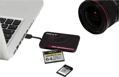 Obrázok produktu pre PNY High Performance Reader 3.0, CF, Memory Stick (MS), Microsd (transflash), microSDHC, microSDXC, miniSD, miniSDHC, MMC, MMC..., Čierna, 5000 Mbit/s, USB 3.2 Gen 1 (3.1 Gen 1), USB