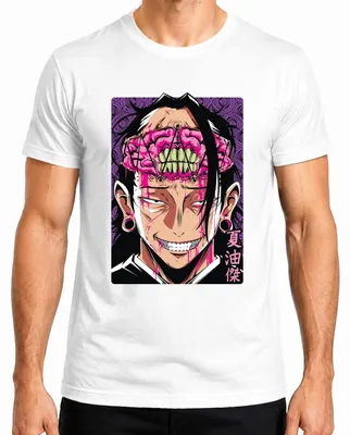 Obrázok produktu pre Jujutsu Kaisen Geto Suguru Anime Bloody Brain Gloomy Fan Pánske tričko, biele, XL