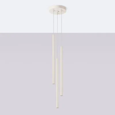 Zdjęcie produktu dla Lampa wisząca PASTELO beżowa 3xG9x8W metal wym:104x19,5x19,5cm IP20 Sollux Lighting