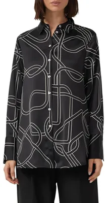 Produktbild von s.Oliver 2170961.99A3.38, Bluse, Erwachsener, Weiblich, Schwarz, Langärmlig, Regular fit