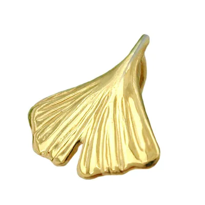 Produktbild von Anhänger 12mm Ginkgoblatt glänzend 9Kt GOLD gold 12x12mm