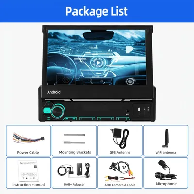 Zdjęcie produktu dla Multimedialne radio samochodowe - Autoradio - System nawigacji - Odtwarzacz z ekranem dotykowym - Interfejs Bluetooth