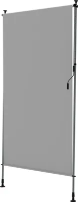 Obrázek produktu pro YRHome Vertikální markýza 150 × 310 cm Markýza Balkon Terasa Zahrada Ochrana před sluncem Ochrana před zraky Teleskopická markýza se svorkami Světle šedá