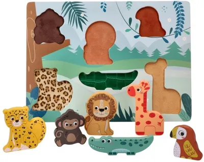 Zdjęcie produktu dla Drewniane puzzle do zabawy Adam Toys, Safari 3D