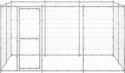 Obrázok produktu pre vidaXL Vonkajšia búda pre psov Pozinkovaná oceľ 7,26 m²