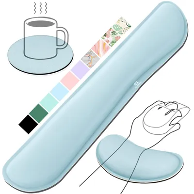 Produktbild von Gimars Handballenauflage, ergonomisches Mauspad mit Gelkissen, Komfort für Büro und Gaming, Himmelblau