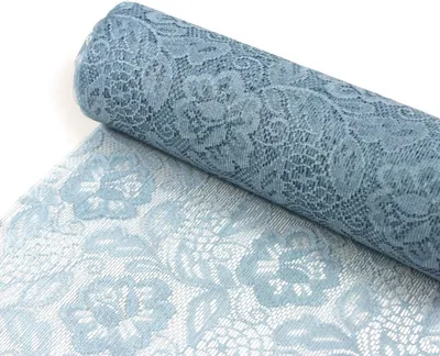 Produktbild von Sizolace Tischläufer - Vintage Rose - 300mm - 25m - antikblau - 79-300-25-015