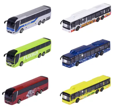 Produktbild von Majorette MAN City Bus, Spielzeugbus 13 cm, für Kinder ab 3 Jahren