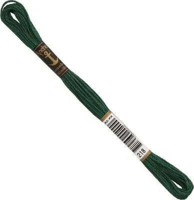 Obrázok produktu pre Kotva Sticktwist 8 m, tmavozelená, bavlna, farba 218, 6 nití
