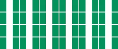 Produktbild von Mini Aufkleber Set - Pack glatt - 33x20mm - selbstklebender Sticker - Nigeria - Flagge / Banner / Standarte fürs Auto, Büro, zu Hause und die Schule - 24 Stück