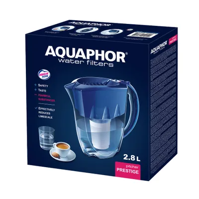 Obrázek produktu pro Filtrační konvice Aquaphor PRESTIGE (modrá) s indikátorem