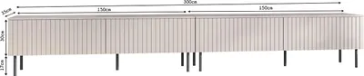 Imagen del producto de Mueble de televisión Komoda RTV XEYLO 300, color caoba