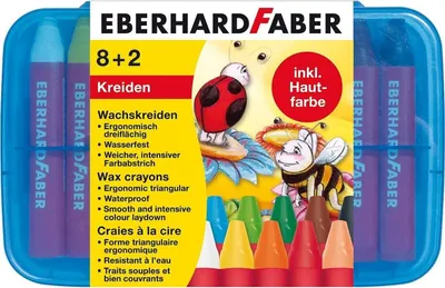Produktbild von Eberhard Faber ''Dreiflächige Form für entspanntes und ergonomisch korrektes Malen, Leuchtende Farben, leichter Auftrag, Bruchstabil, Mi