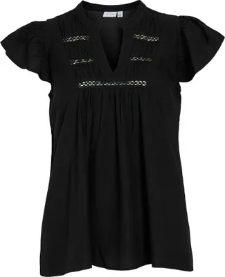 Produktbild von VILA Kurzarm Bluse mit Rüschen und Spitzendetails Größe: 34