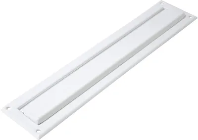 Obrázok produktu pre Biela poštová schránka, oceľový kryt, rozmer 342 x 73 mm, určená na montáž na stenu alebo dvere