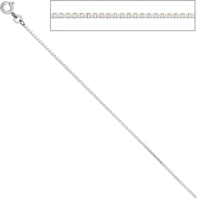 Produktbild von JOBO Venezianerkette 333 Weißgold 1,1 mm 50 cm Gold Kette Halskette Federring