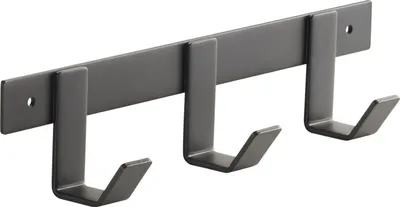 Produktbild von SOTECH Blackline ALBA Hakenleiste klein 257 mm mit 3 Haken schwarz pulverbeschichtet
