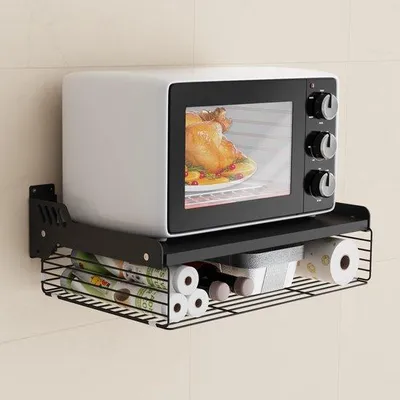 Immagine prodotto di Mobile da cucina nero a parete con cassettietti per gli elettrodomestici
