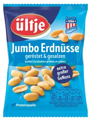 Obrázek produktu pro Ültje Jumbo arašídy pražené a solené extra velké 200g