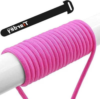 Image de Corde en nylon 4 mm, 31 m, 7 brins, pour l'extérieur, la survie et le camping, 250 kg