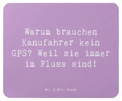 Produktbild von Mr. & Mrs. Panda Mousepad Spruch Kanu Lebensweg - Lavendeltraum - Geschenk, Abenteuer, Paddeln, pc, Sportler Geschenke, Teamsport, Teamarbeit, Sportart, Mauspad, Fluss