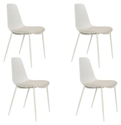 Immagine prodotto di Housecraft Living Jeffrey Sedia da pranzo bianca - Set da 4