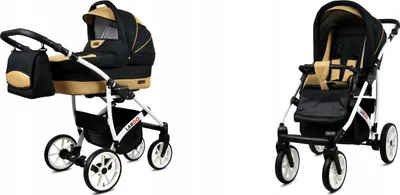 Produktbild von BabyLux® Largo | 2in1 Kinderwagen Set | Black Coffe | Kombikinderwagen | Kinderwagenset | Buggy