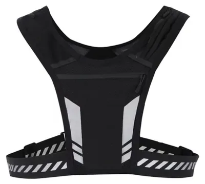 Image de CHPN – Gilet de course – Harnais de course – Gilet de course noir – Noir – Unisexe – Réfléchissant