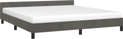Obrázek produktu pro vidaXL Rám postele bez matrace tmavě šedý 160x200 cm sametový